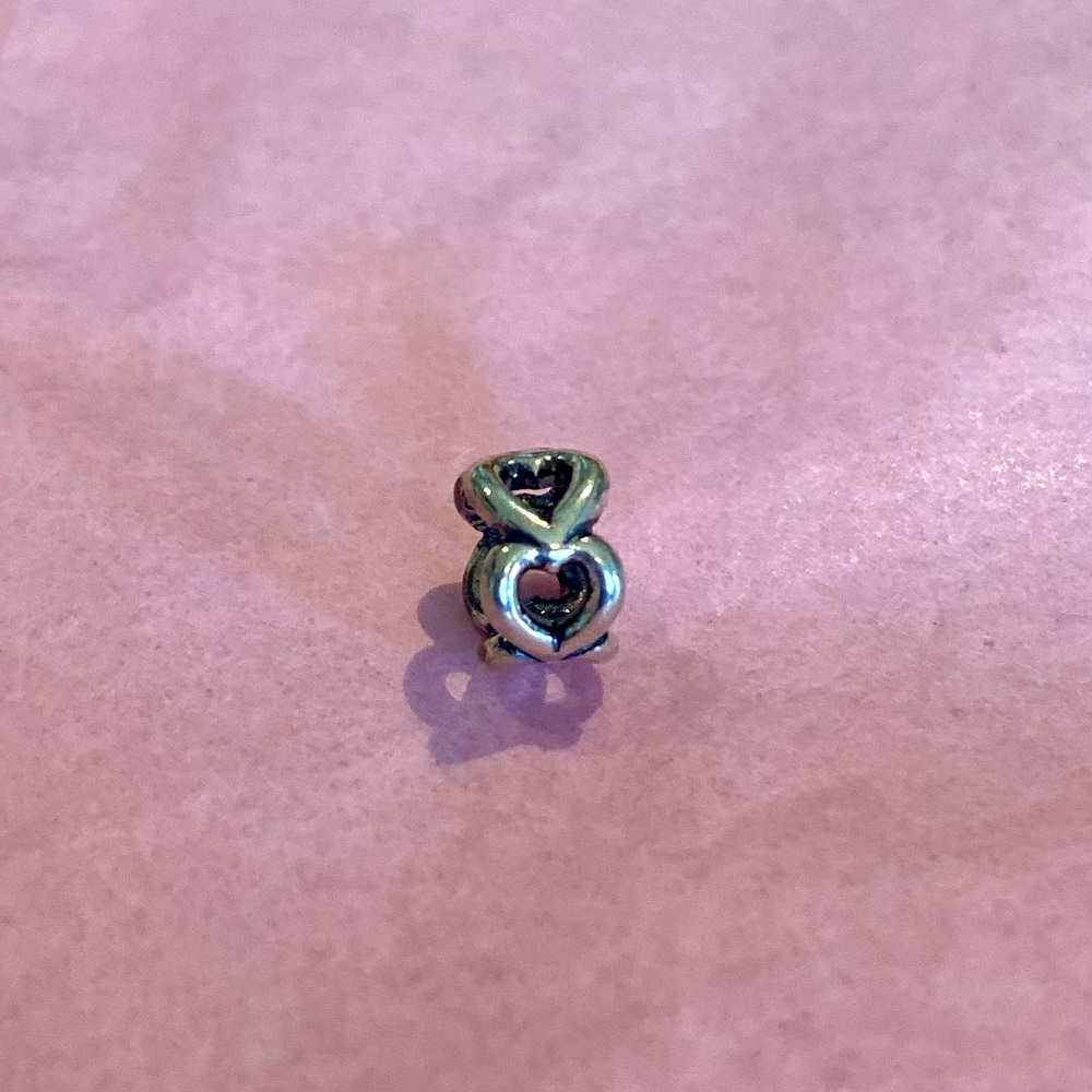 Pandora Open Heart Silver Spacer Charm View 2